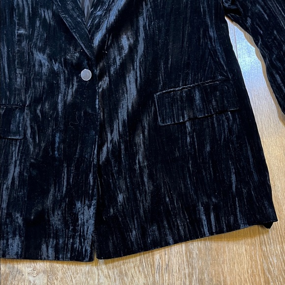 NWT The Drop Black Velvet Blazer Women's Large L New Single Button Suit Jacket - Picture 4 of 15